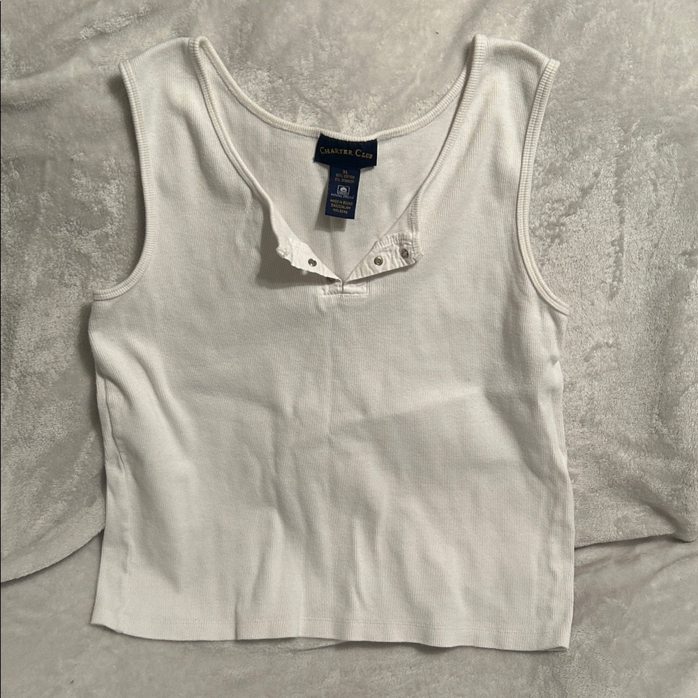 Charter Club Women's Classic White Tank Top